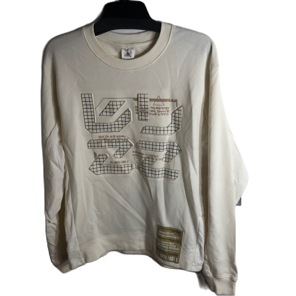 Disney Parks Star Command Buzz Lightyear Sweatshirt NWT Medium Cream White